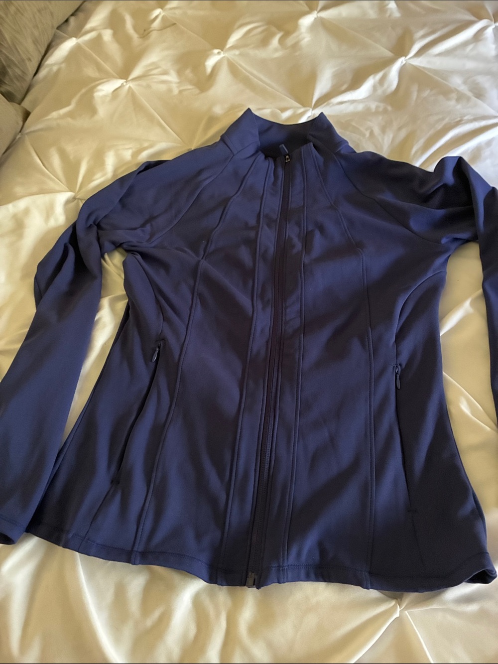 Women's Navy Zip-Front Active Jacket